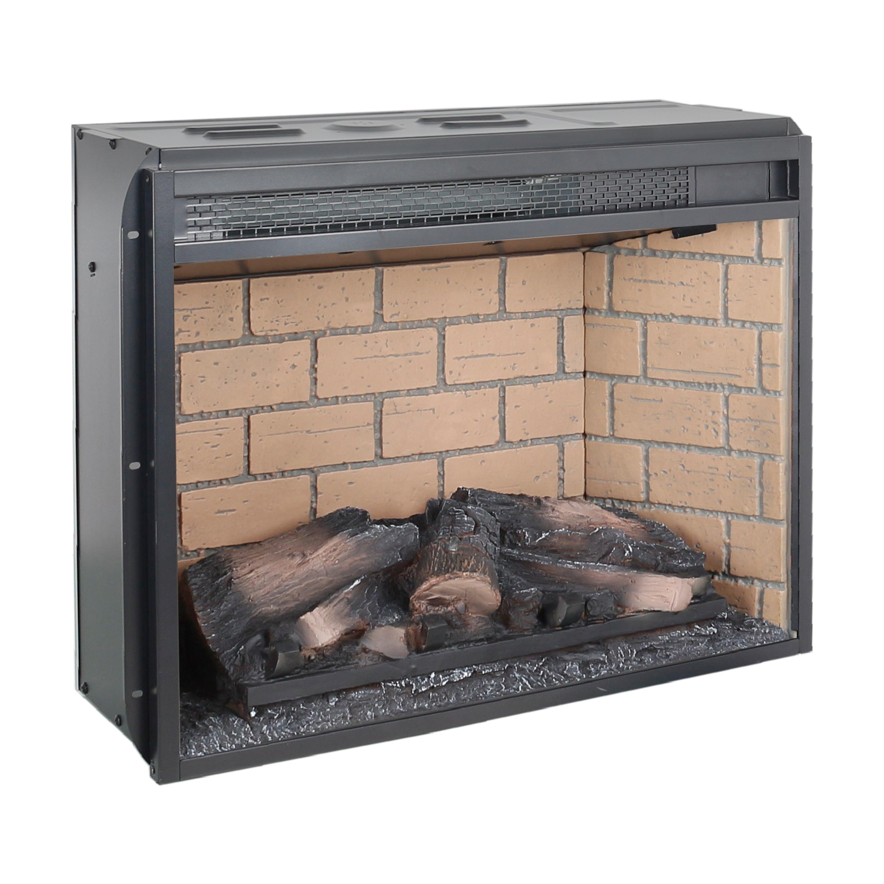 23 Inch Infrared Quartz Electric Fireplace Insert - Realistic Flame Effect, Remote Control - Perfect for Living Rooms, Bedrooms & Offices