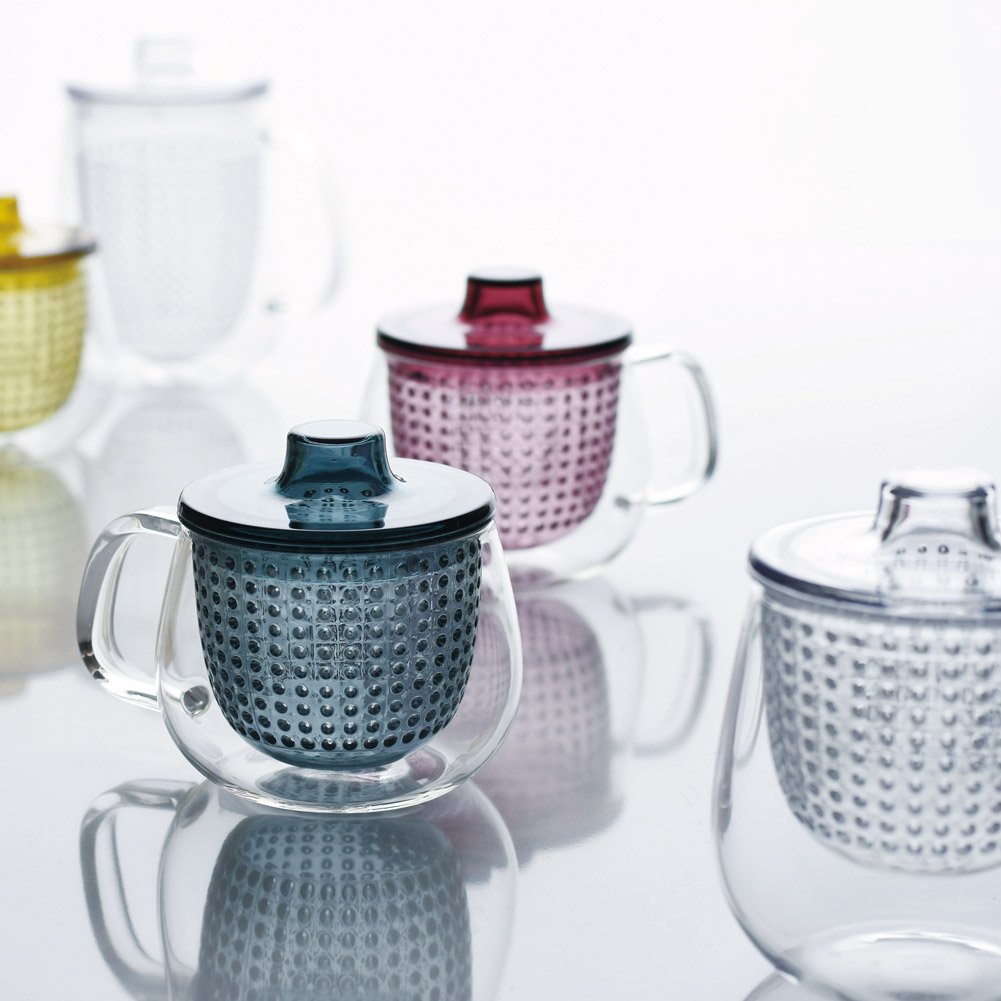 KINTO UNITEA 22909 Teapot - 15.2 oz (450ml) Heat-Resistant Glass & Dishwasher Safe Plastic Tea Pot - Perfect for Iced Tea, Herbal Infusions & Japanese Tea Ceremonies