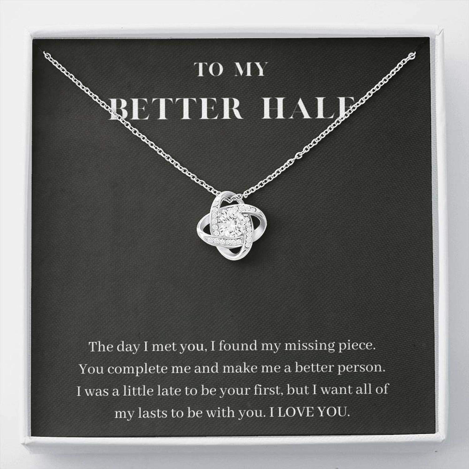 Birthday Gifts Necklace Love Knot Pendant Necklace for Girlfriend/Wife, Wedding Day Gift, Daughter Christmas Present, Anniversary Jewelry, Romantic Keepsake for Her, Perfect for Date Nights and Special Occasions