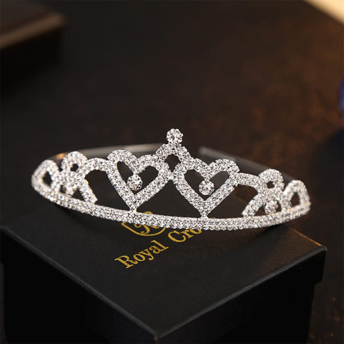 Sparkling Rhinestone Wedding Tiara for Bride - Crystal Princess Crown Hair Accessories for Women & Girls | Perfect for Bridal, Pageant, Prom, and Special Occasions