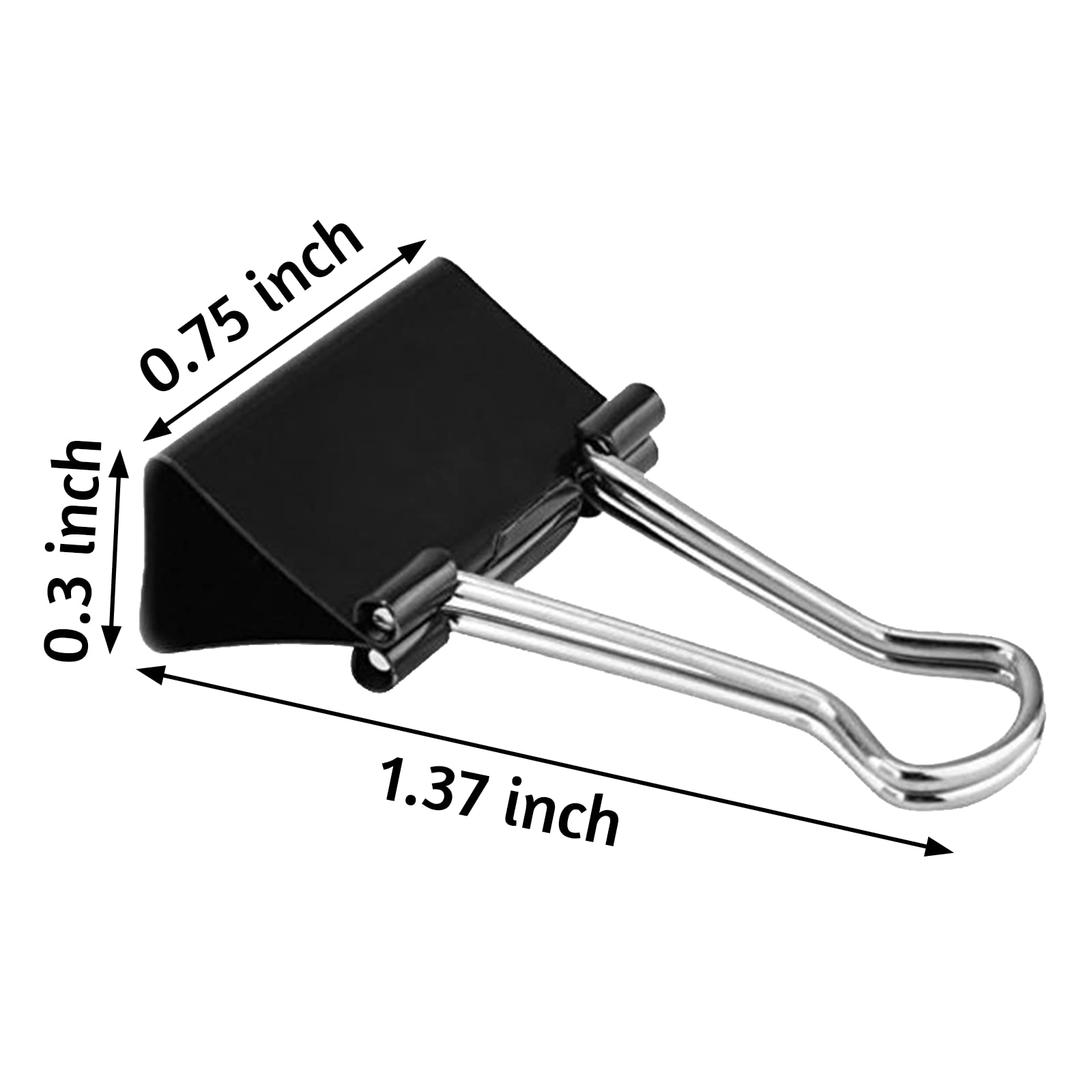 120 Pack Black Binder Clips 0.75 Inch - Small Paper Clamps for Office, School, Home & Business - Organize Documents, Notes & Files - Durable Mini Binder Clips for Office Supplies, Paperwork & Crafting