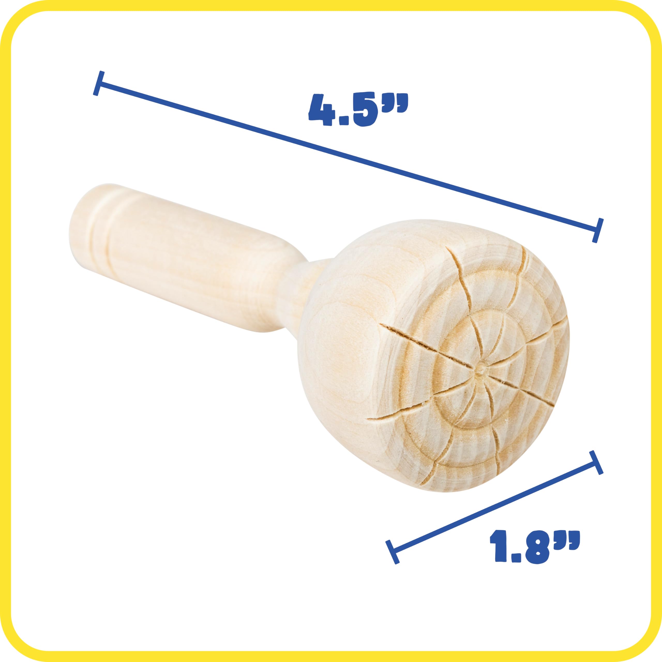 READY 2 LEARN Paint and Dough Wooden Stampers - Set of 4 Stamps for Kids Arts & Crafts, DIY Projects, Sensory Play and Classroom Activities