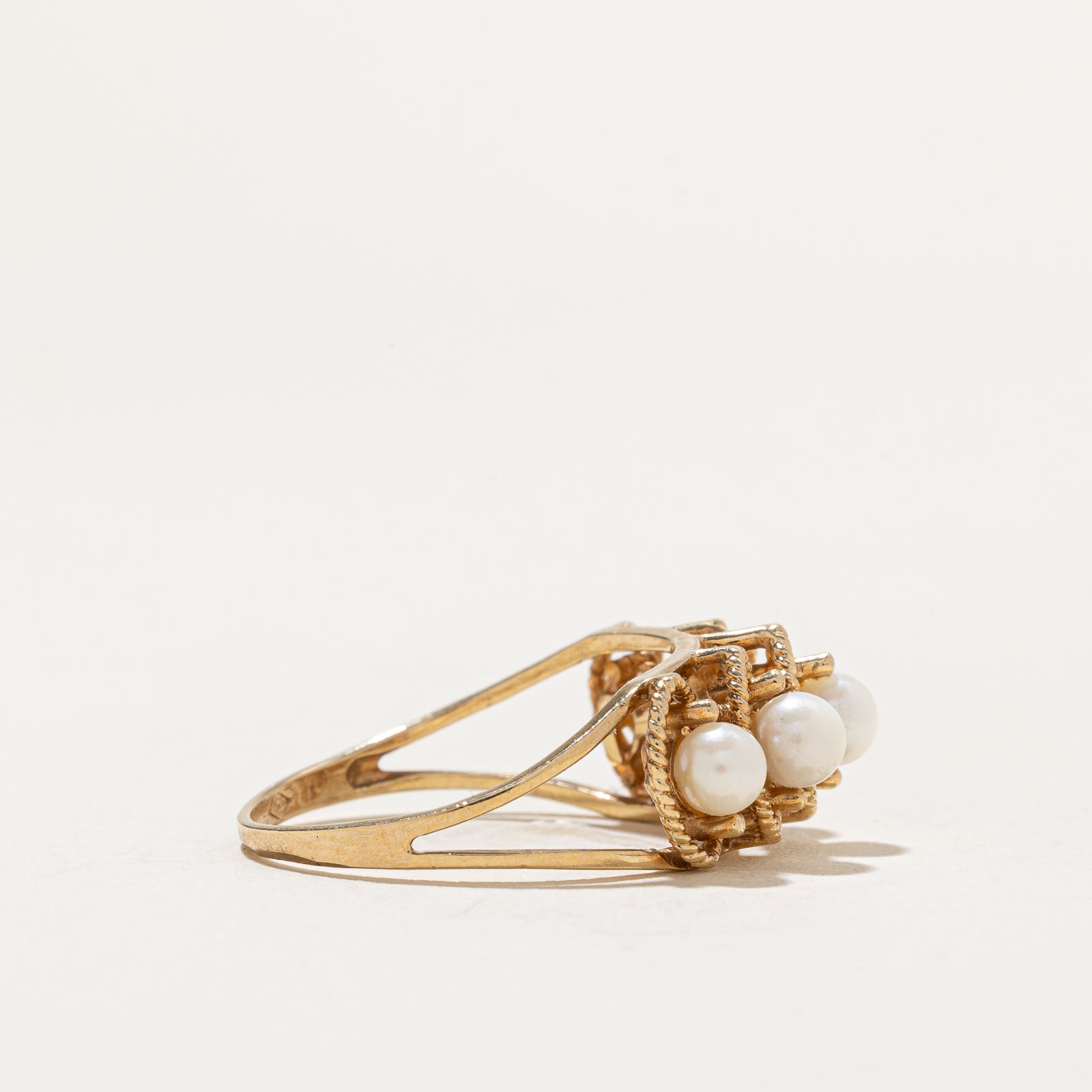 Five Stone Pearl Ring - Size 7.25 | Elegant Pearl Jewelry for Women, Perfect for Weddings, Anniversaries & Special Occasions