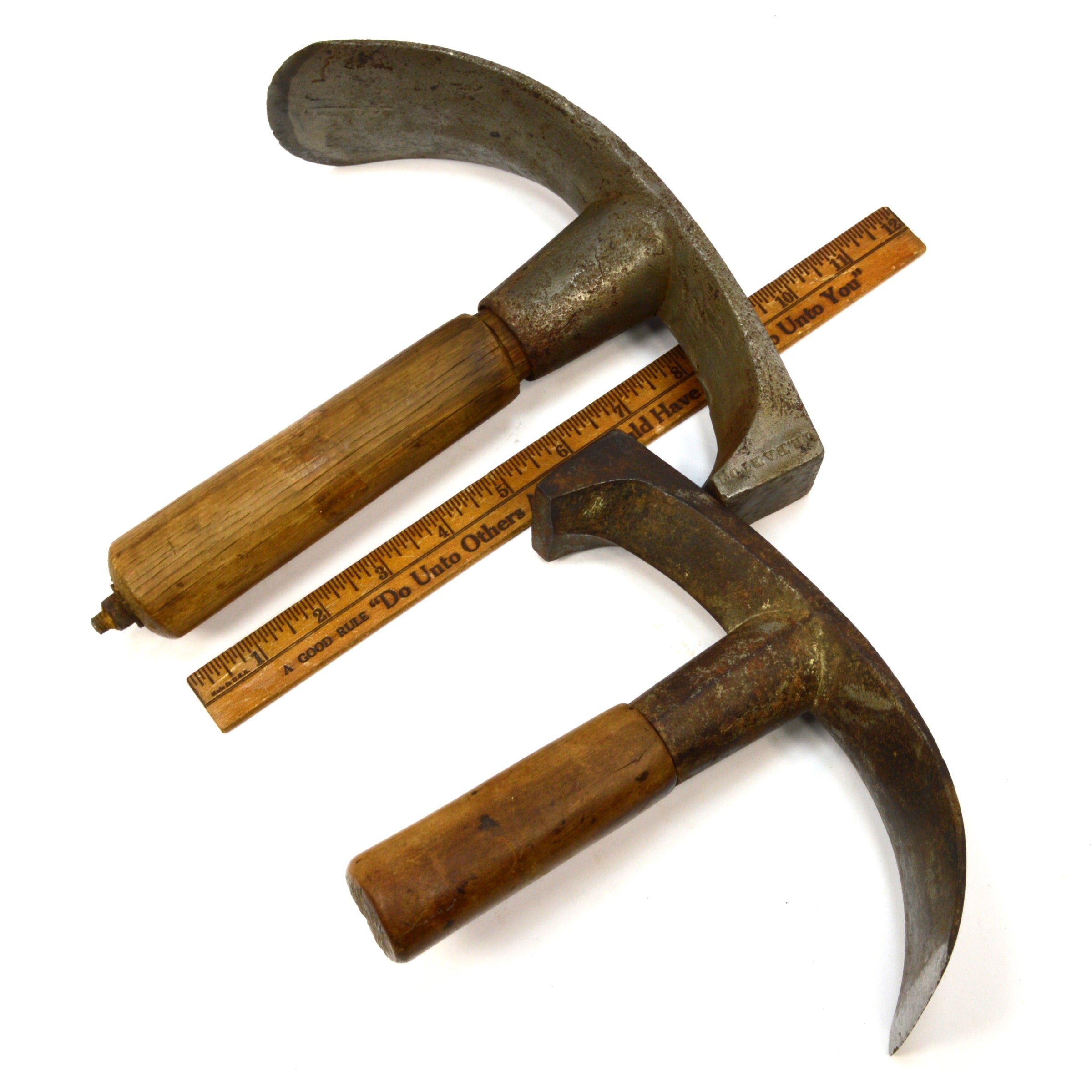 Vintage D.R. Barton Coopers Adze Set of 2 - Barrel & Bowl Making Tools - Rochester NY Antique Woodworking Tools - Perfect for Traditional Barrel Crafting & Wooden Bowl Carving