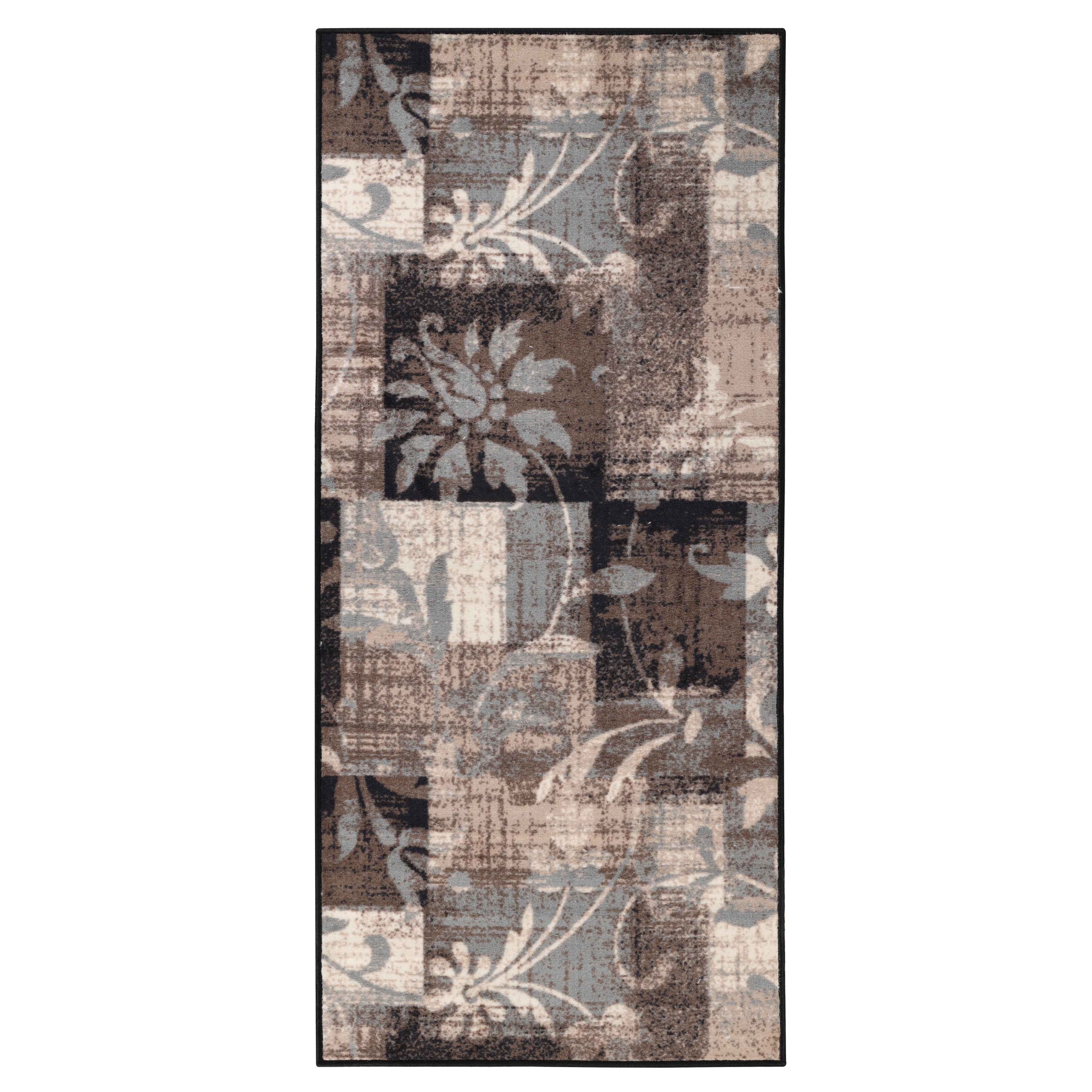 Stylish Pastiche Floral Patchwork Non-Slip Indoor Area Rug - Soft Comfort for Living Room, Bedroom & Nursery Decor