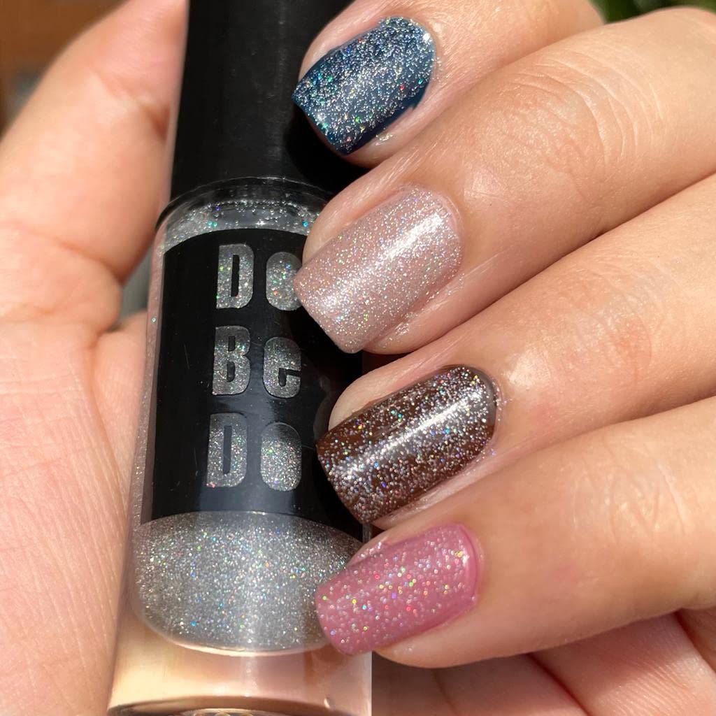 Hello Holo! Linear Holographic Top Coat Nail Polish - High Gloss Long-Lasting Finish for Manicures & Pedicures, Perfect for Parties, Weddings & Special Occasions