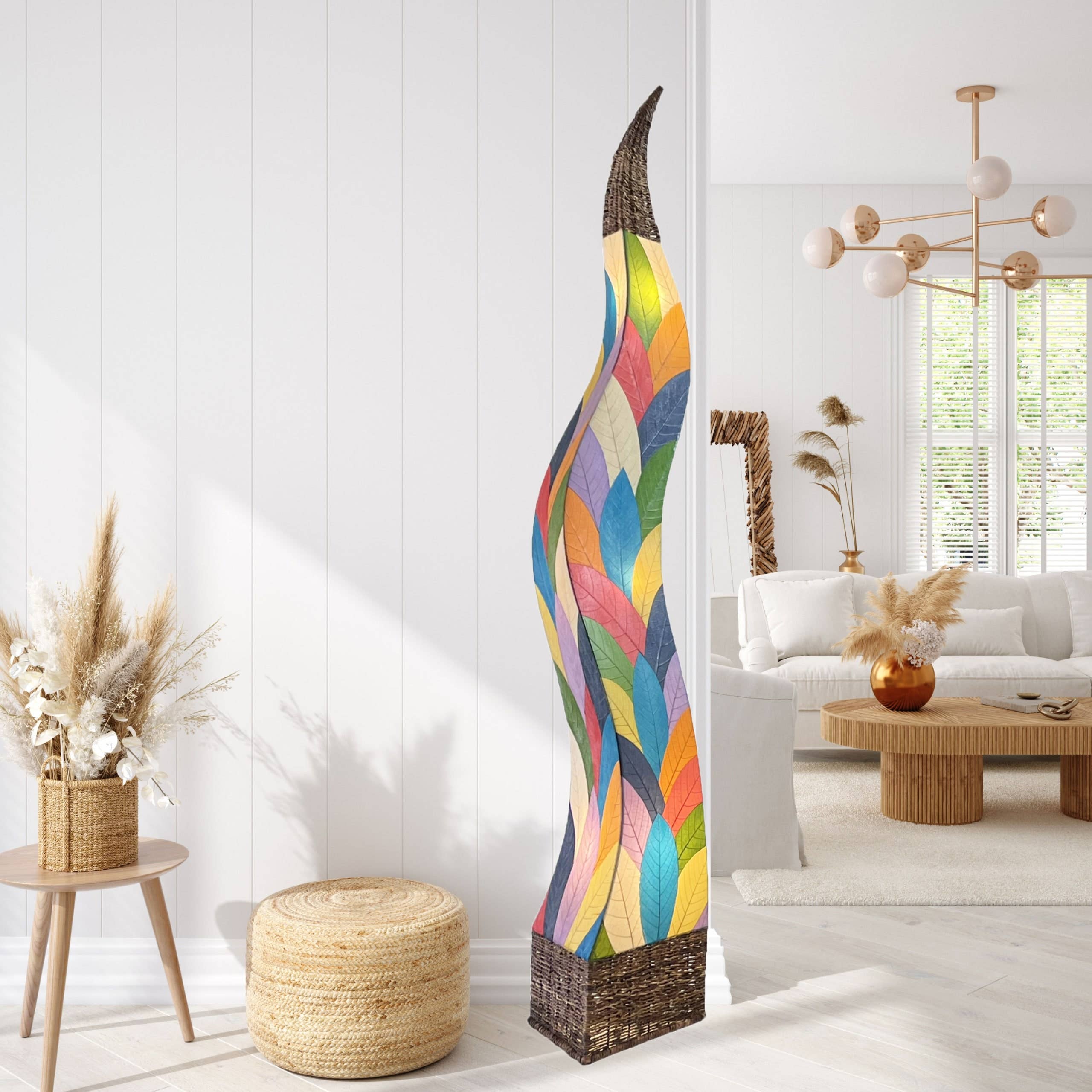 Flame Giant Modern Floor Lamp with Adjustable Height - Perfect for Living Room, Bedroom, and Office Lighting Decor