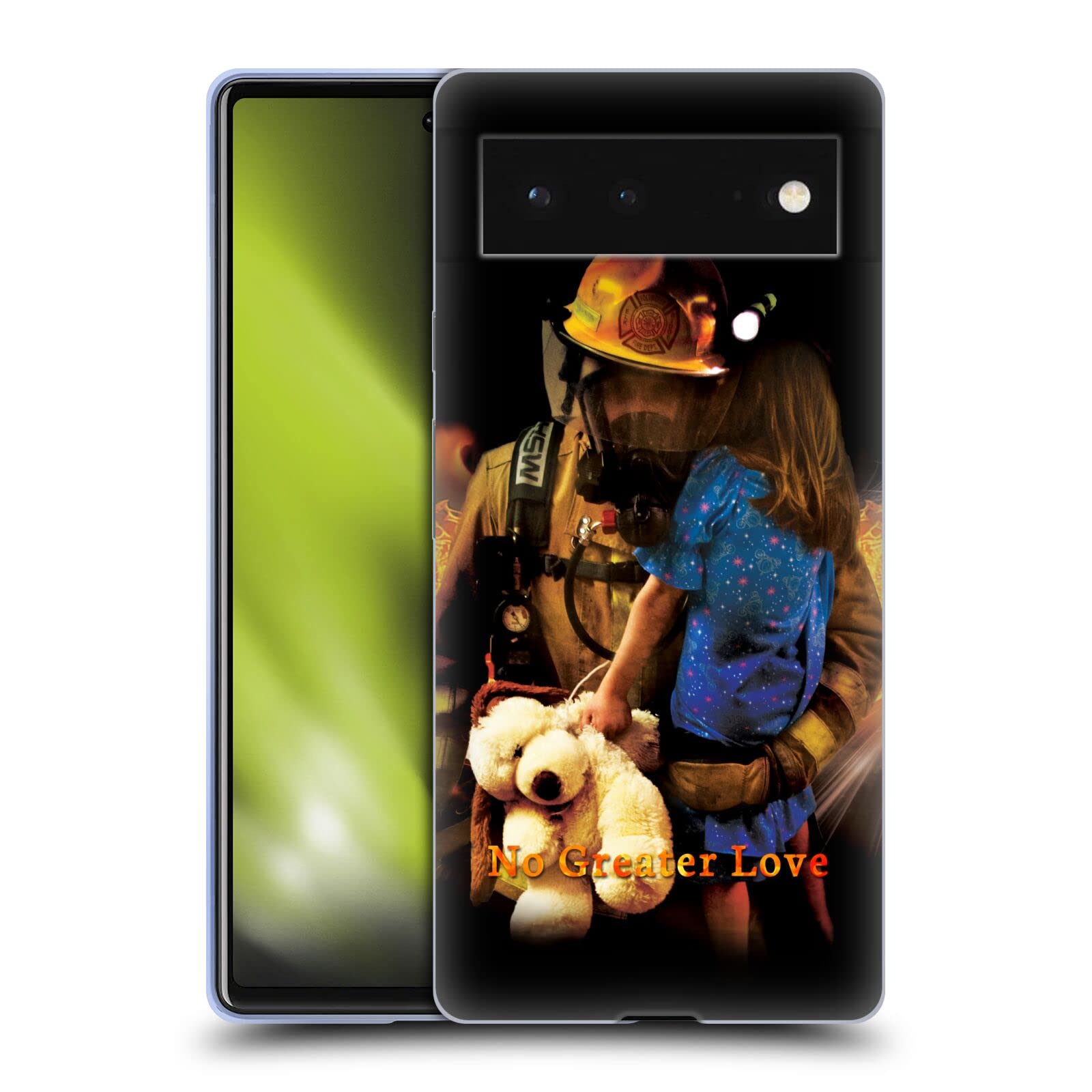 Officially Licensed Firefighter Soft Gel Case for Google Pixel 6 - First Responder Gift Idea