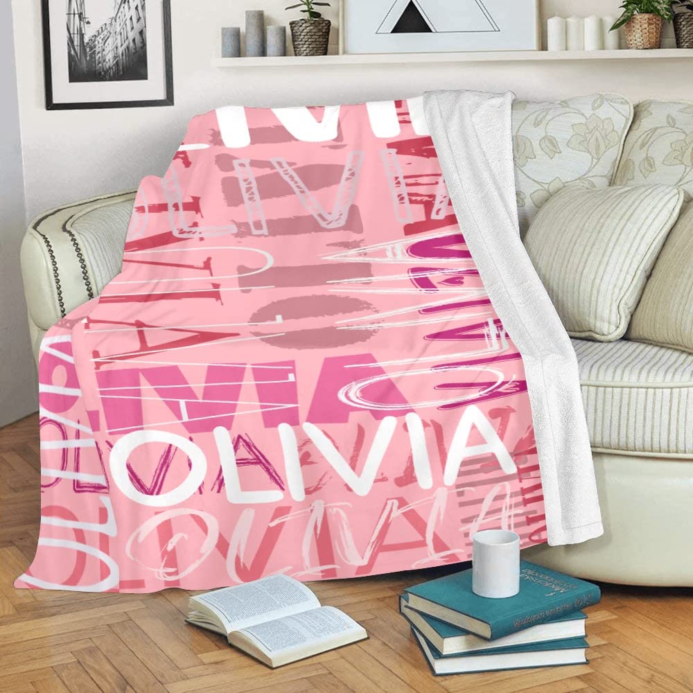 Personalized Monogram Blanket with Name - Baby & Adult Gift for All Occasions