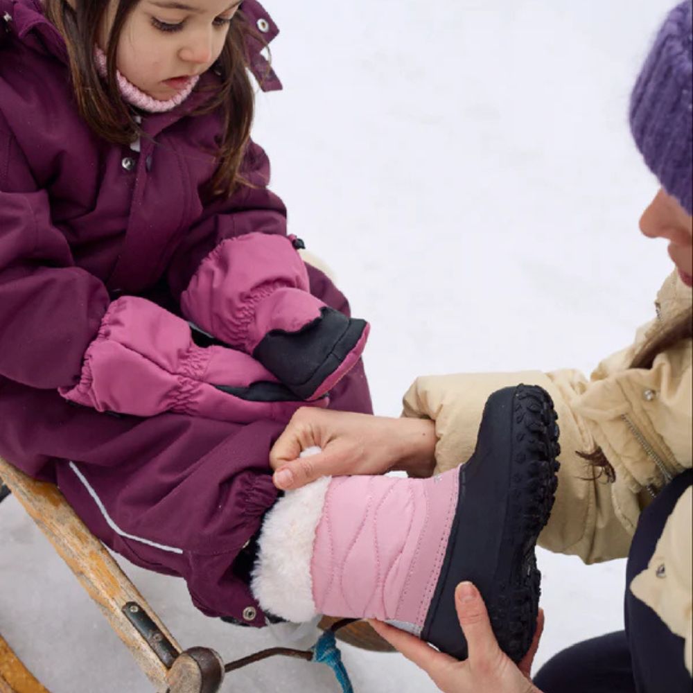 Reima Muhvari Kids Snow Boots - Waterproof Winter Boots for Girls & Boys, Warm & Comfortable, Grey Pink - Perfect for Snow Play, Sledding & Outdoor Winter Activities