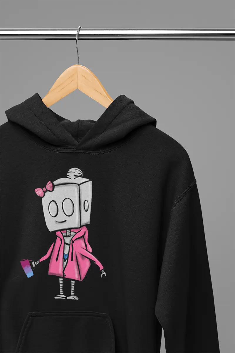 Premium Potter-Themed Robot Hoodie with Matching Mug - Cozy Unisex Pullover for Fans, Gifts & Everyday Wear - Perfect for Halloween, Cosplay & Casual Outfits
