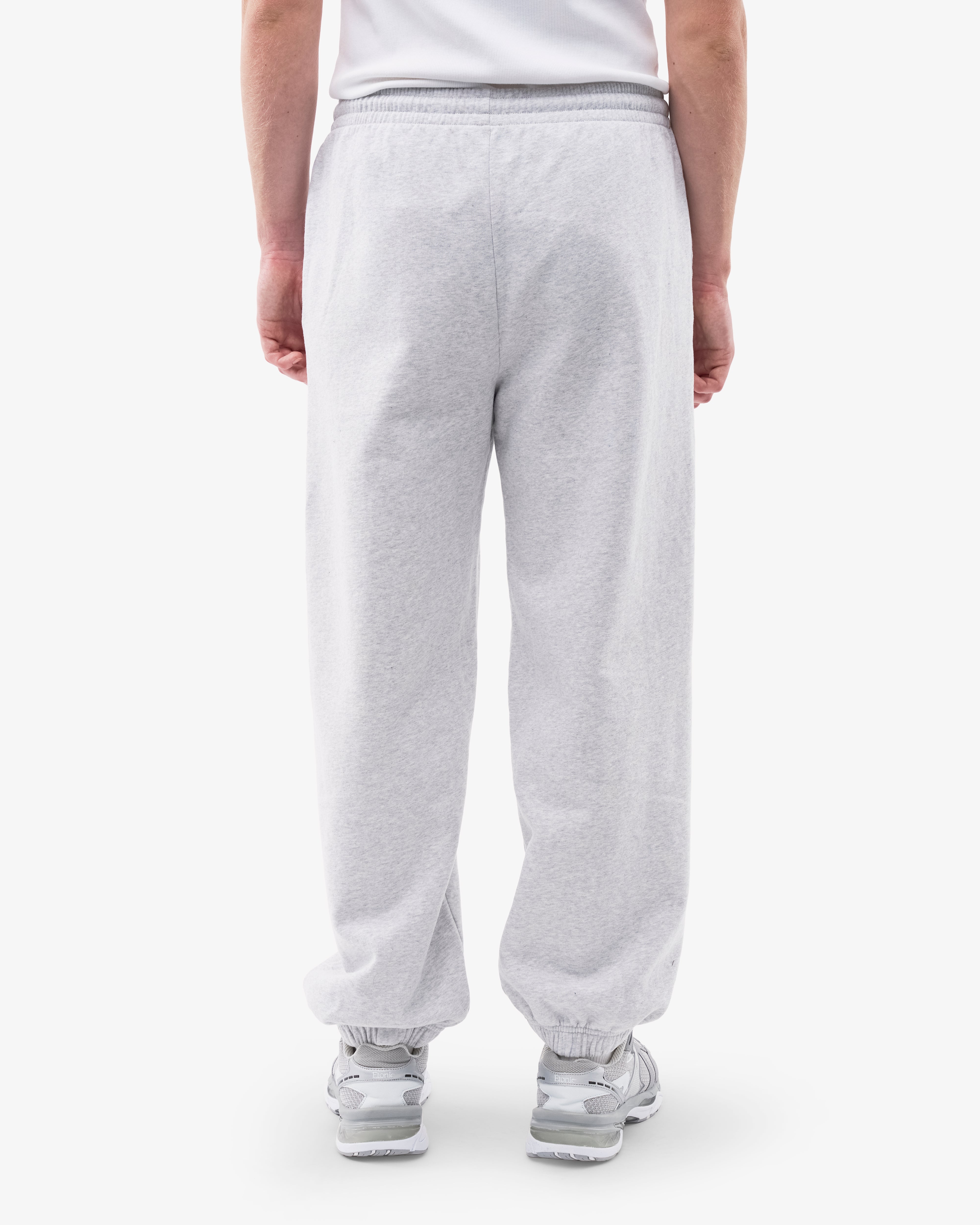 Organic Relaxed Sweatpants for Women - Soft Cotton Lounge Pants with Elastic Waistband - Snow Melange Color - Perfect for Yoga, Home Wear & Casual Outfits