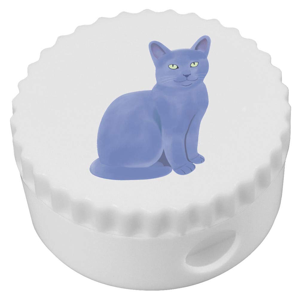 Azeeda 'Blue Cat' Compact Pencil Sharpener - Portable School & Office Supplies for Kids & Adults - Perfect for Classroom, Art Projects & Travel (PS00020772)