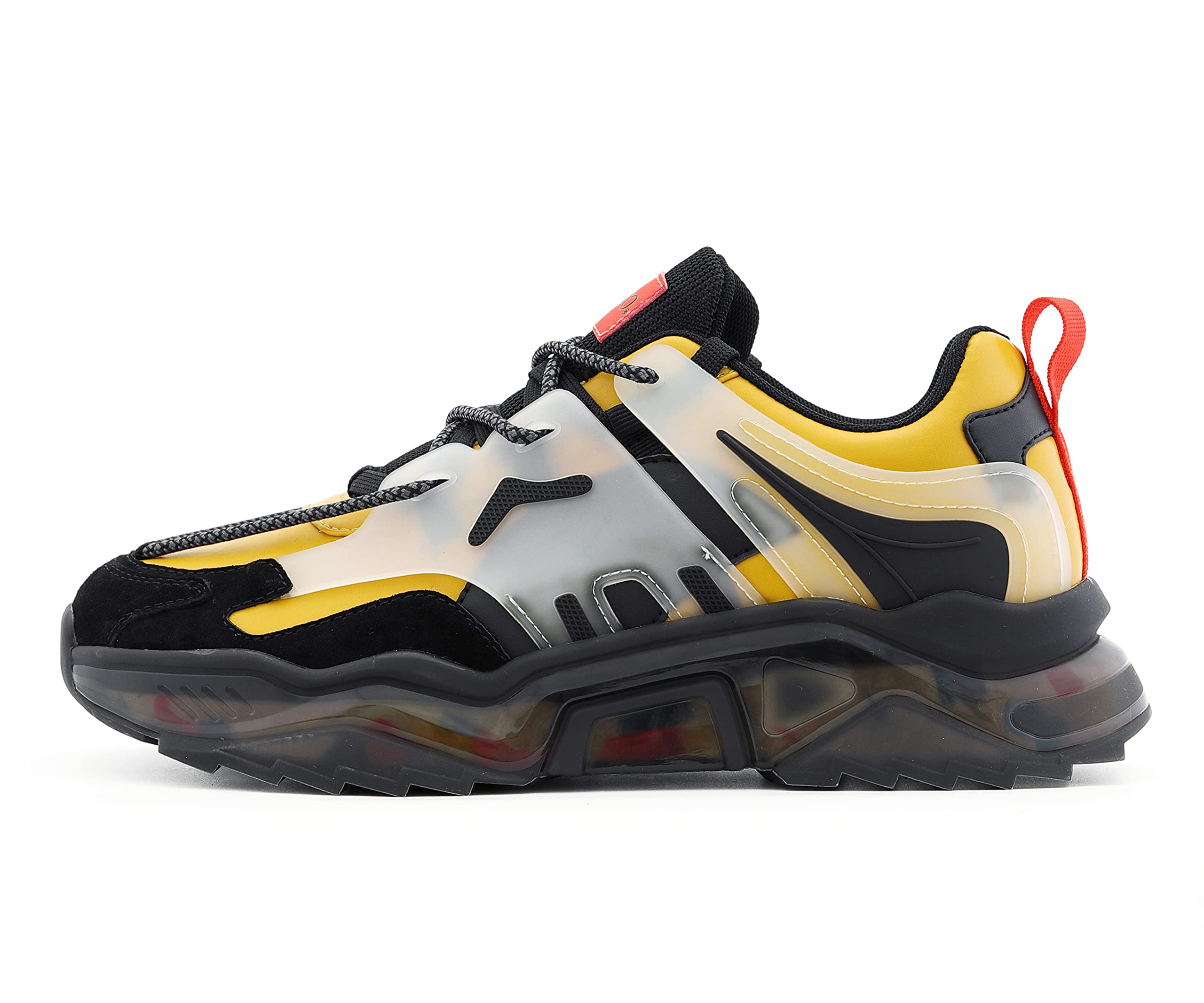 Mazino Arctic Fashion Chunky Sneakers for Men - Comfortable Athleisure Casual Shoes in Mustard Yellow | Trendy Streetwear & Everyday Wear Sneakers for Walking, Gym, and Urban Outfits