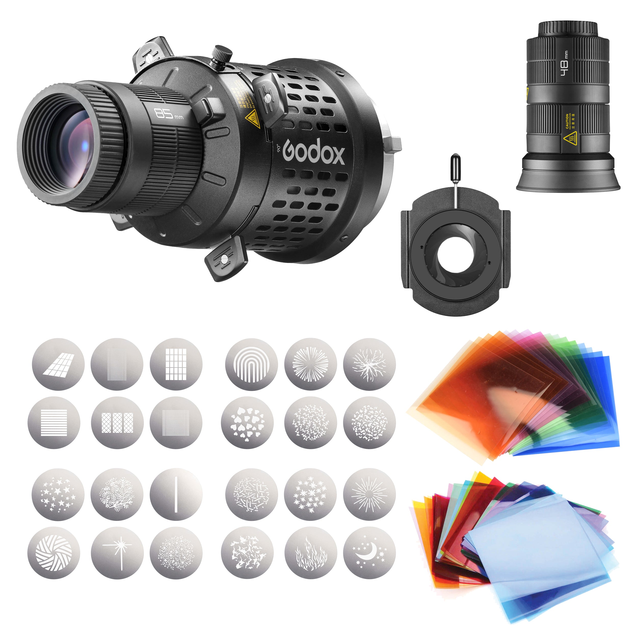 Godox BLP LED Projection Attachment Complete Kit Bundle - Professional Photography Lighting Accessory for Studio, Portrait, and Product Photography