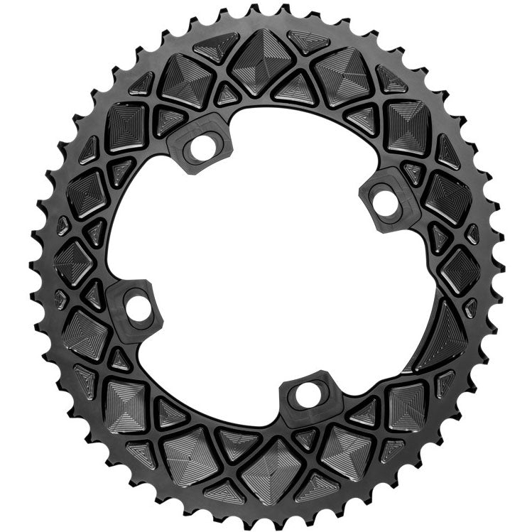 absoluteBLACK Premium Oval 110 BCD Outer Chainring for FSA ABS - 53T, 110 FSA ABS BCD, 4-Bolt, Compatible with 53/39 Combination - Perfect for Road Bikes and Performance Cycling