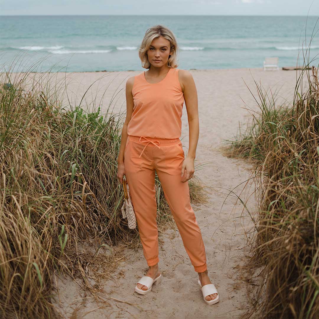 Clementine Tank Jumpsuit for Women - Stylish Summer Romper with Pockets | Perfect for Beach, Vacation & Casual Outings