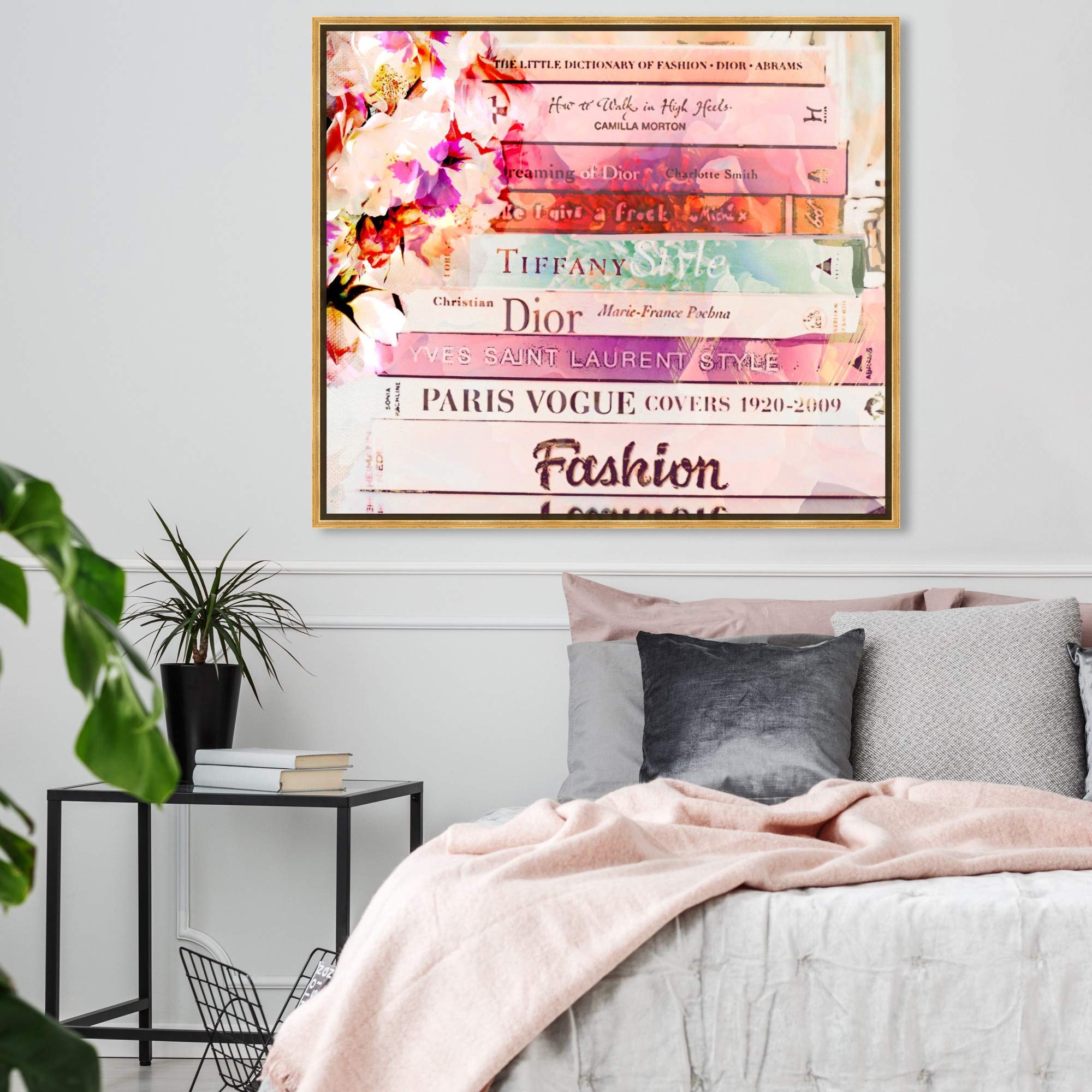 Oliver Gal Artist Co. 'Romantica Spring' Pink Floral Framed Wall Art Canvas Print - 36x30 Inches - Fashion & Glam Home Decor for Living Room, Bedroom & Office