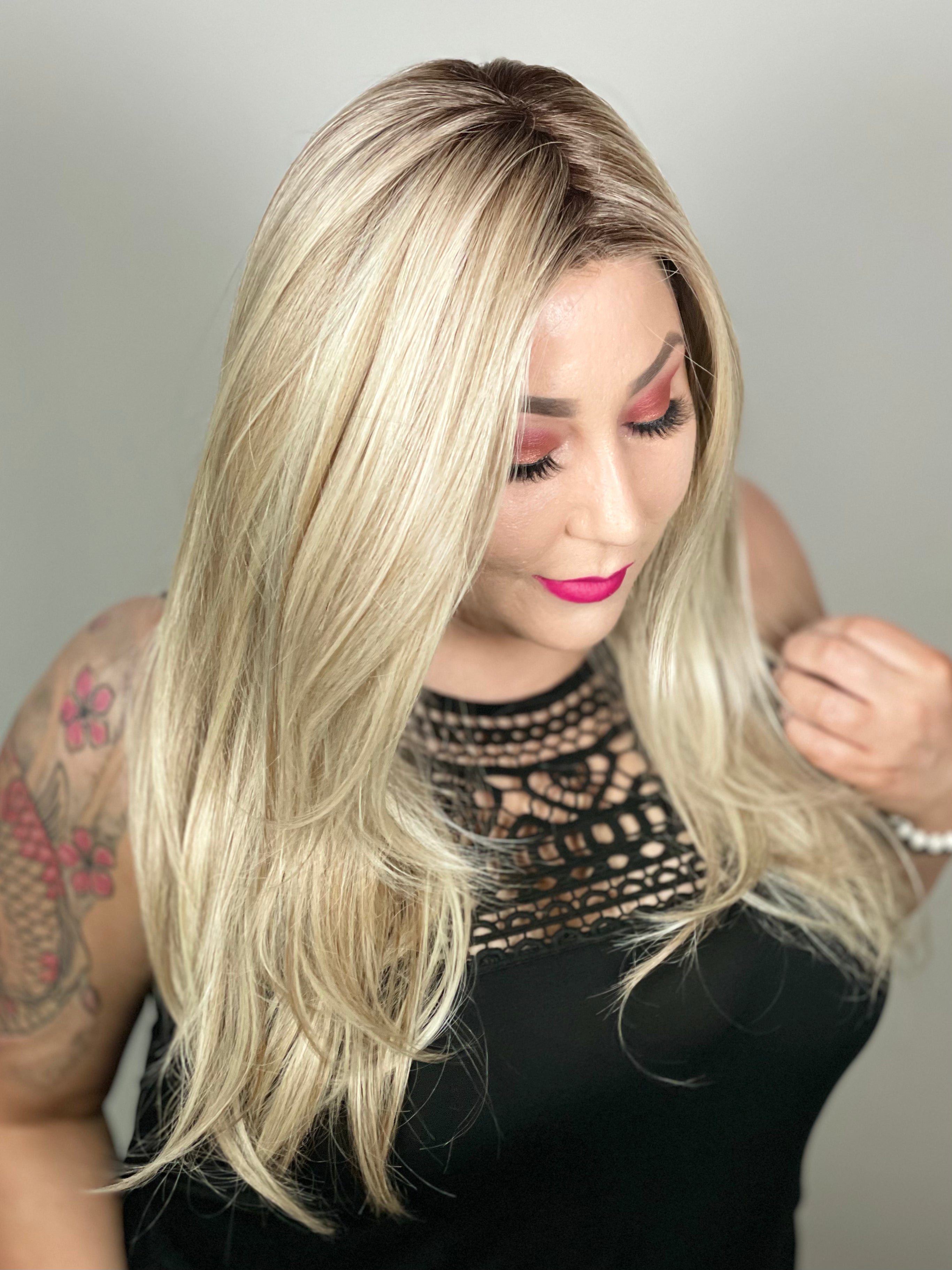 ACE OF SPADES Sandy Blonde Hair Extensions - Clip-in Human Hair Extensions for Women (18 Inch) - Perfect for Parties, Weddings & Everyday Styling