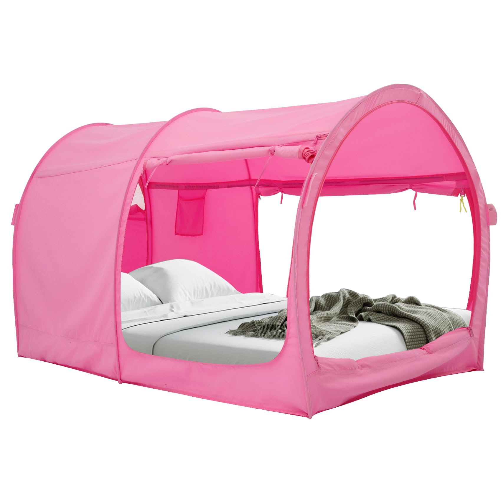 **Dream Tents Bed Canopy Shelter - Pop Up Twin Size for Kids & Adults - Indoor Privacy Cabin, Warm & Breathable (Mattress Not Included) - Perfect for Camping, Sleepovers & Cozy Bedroom Retreats**