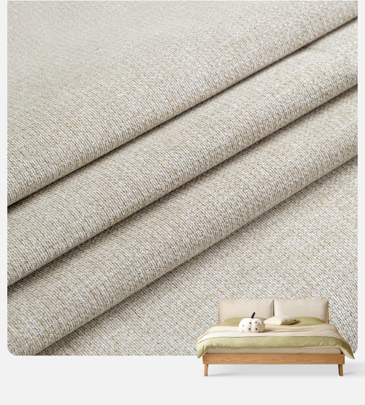 Solid Oak Wood Soft Bed Frame - Queen Size, Sturdy & Comfortable for Master Bedroom or Guest Room
