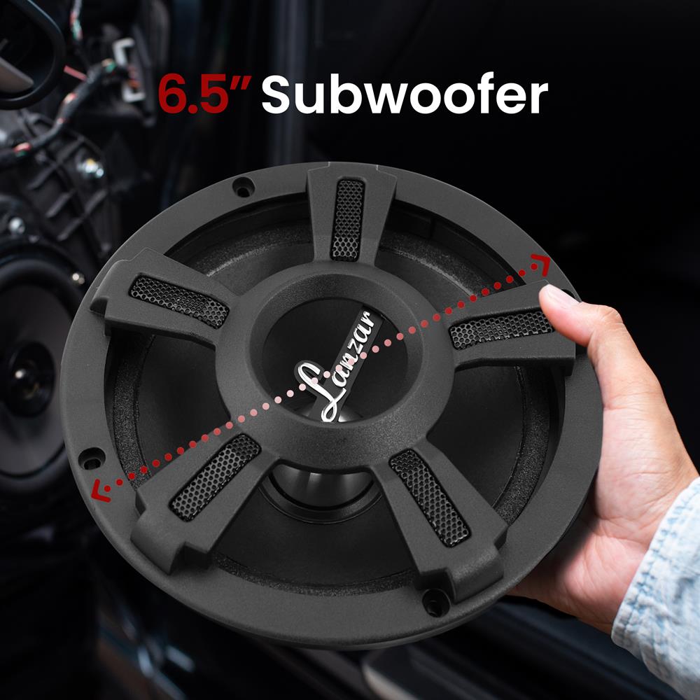 6.5 Inch Pro Car Audio Subwoofer Speaker - High Performance Bass for Cars, Trucks & SUVs - Perfect for Road Trips, Commuting & Music Lovers