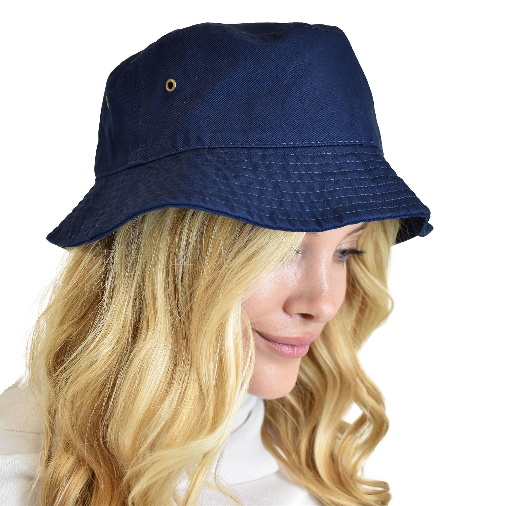 NYFASHION101 Stylish Unisex Solid Color Cotton Bucket Hat for Men & Women - Perfect for Outdoor Activities, Beach, Hiking & Summer Sun Protection