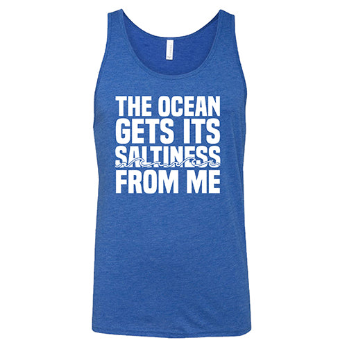 Unisex 'The Ocean Gets Its Saltiness From Me' Graphic Tee - Funny Beach Vacation Shirt for Summer Outings & Coastal Getaways