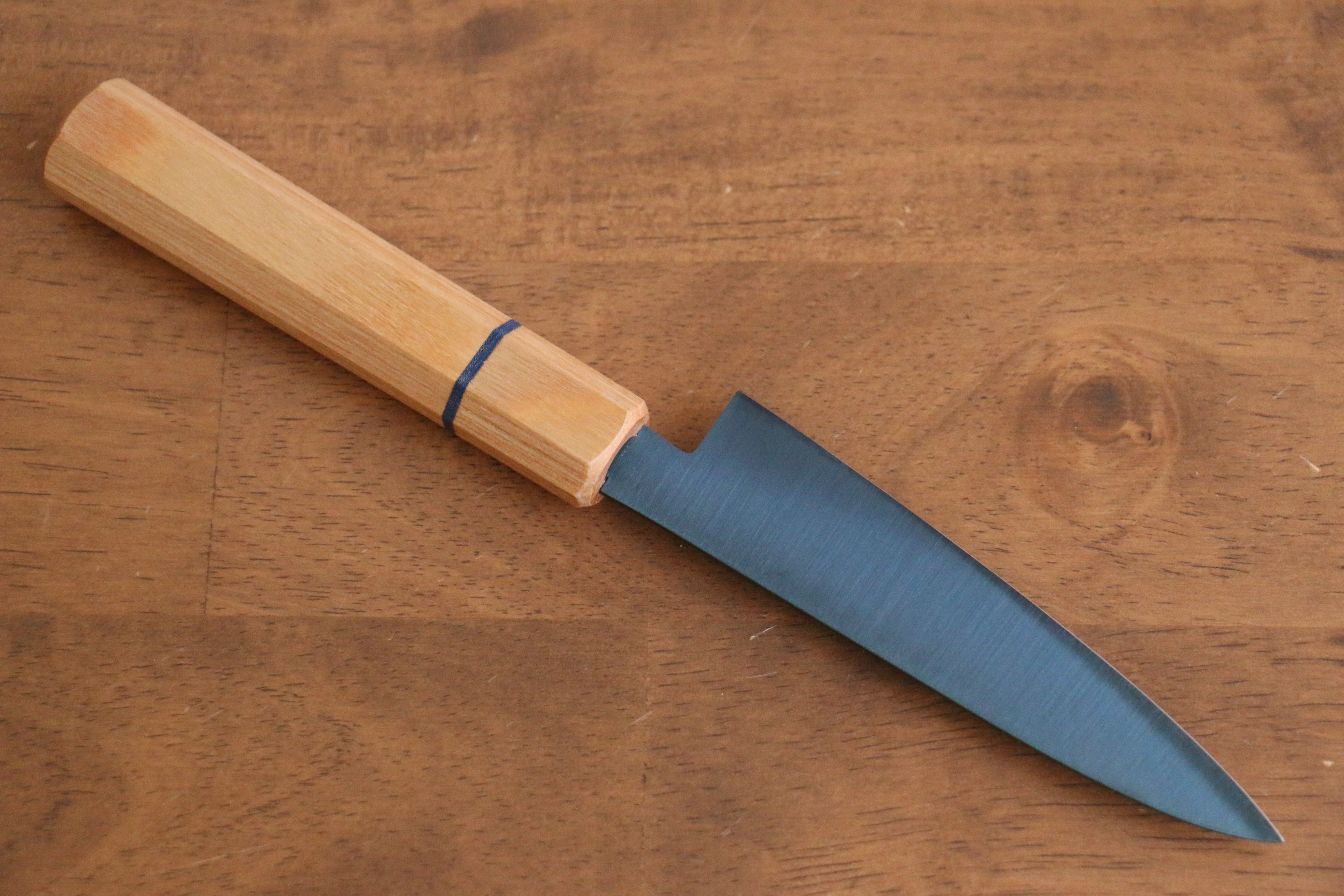 Seisuke SK 85 120mm Petty Utility Knife - Japanese Stainless Steel Blade with Ion Plating & White Wood Handle - Perfect for Slicing, Peeling & Precision Kitchen Tasks
