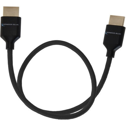 Kondor Blue 8K HDMI 2.1 17ft Braided Cable for On-Camera Monitors - High-Speed 48Gbps 4K120Hz HDR eARC - Durable Black Cable for DSLR Cameras, Video Production & Streaming
