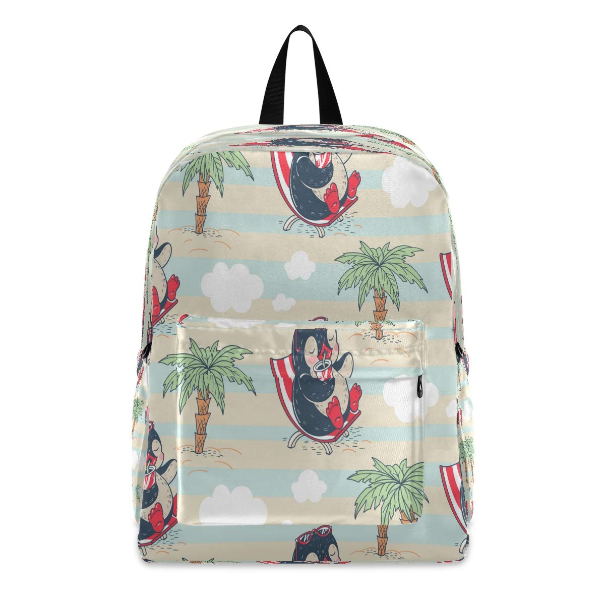 Blueangle Vacation Penguin Backpack - 15.6 Inch Laptop Backpack for School, College & Travel | Cute Waterproof Bookbag for Students, Work & Outdoor Adventures