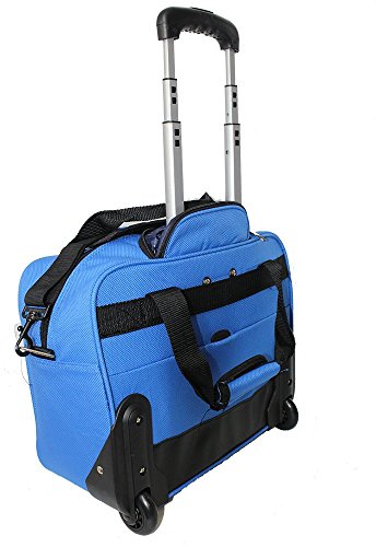 Alaska Airlines Approved 16x15x7 Inch Rolling Under Seat Laptop Bag - Compact Carry-On for Business Travel & Flight Personal Item