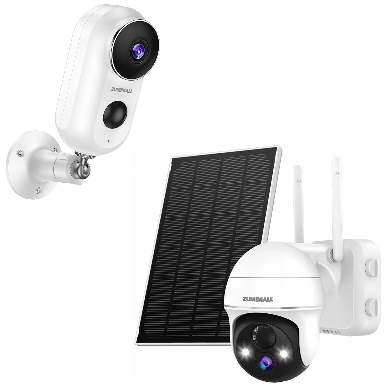 **ZUMIMALL 2K Wireless Outdoor Security Camera with Siren - Rechargeable Battery Powered, 2.4G WiFi, Night Vision & Motion Detection - Indoor/Outdoor Home Surveillance for Backyard, Garage & Front Door**