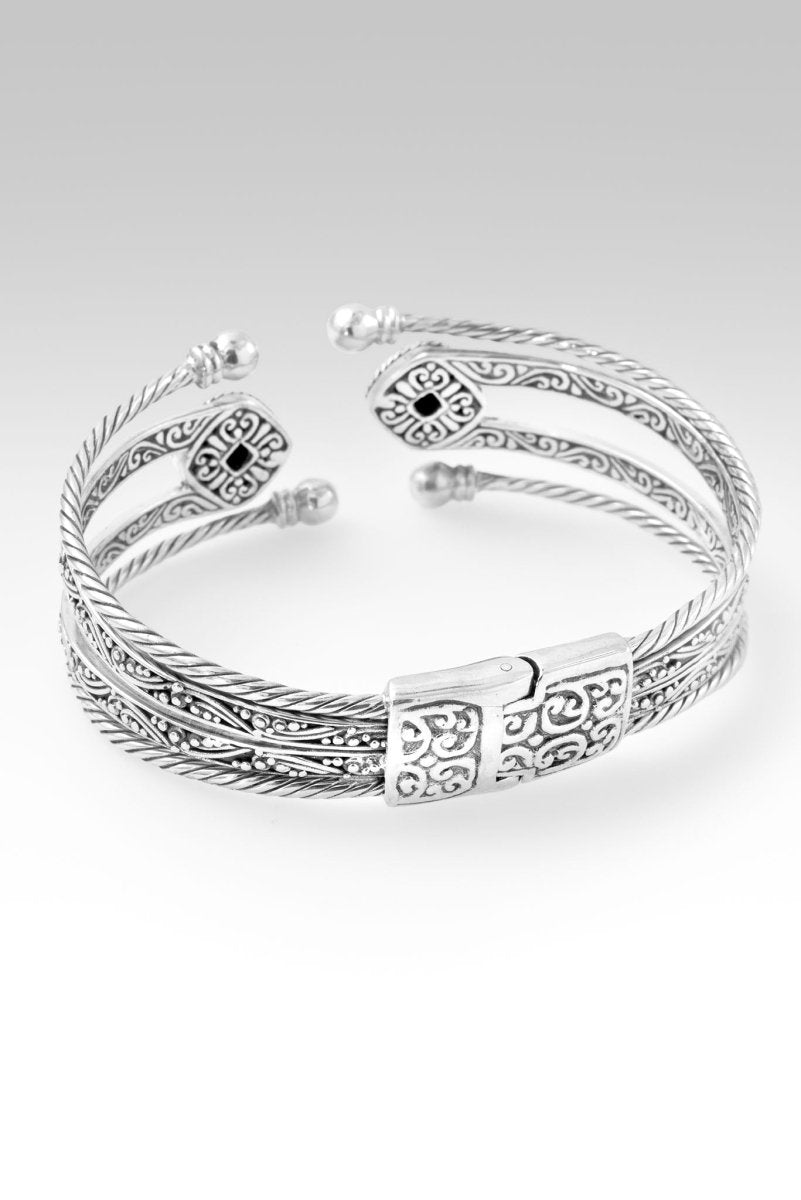 Come What May Tip to Tip Bracelet™ in Black Spinel - Elegant Adjustable Charm Bracelet for Women, Perfect for Gifts, Everyday Wear & Special Occasions