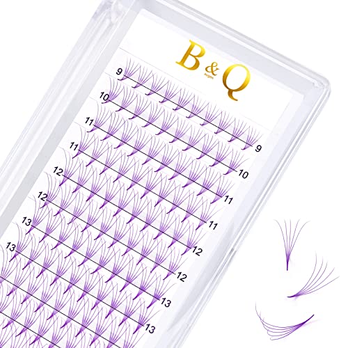 5D Purple Colored Eyelash Extensions - 0.07mm D Curl, 9-16mm Mixed Length, Pointy Base Volume Lashes for Dramatic Eye Makeup | Perfect for Parties, Weddings & Special Occasions