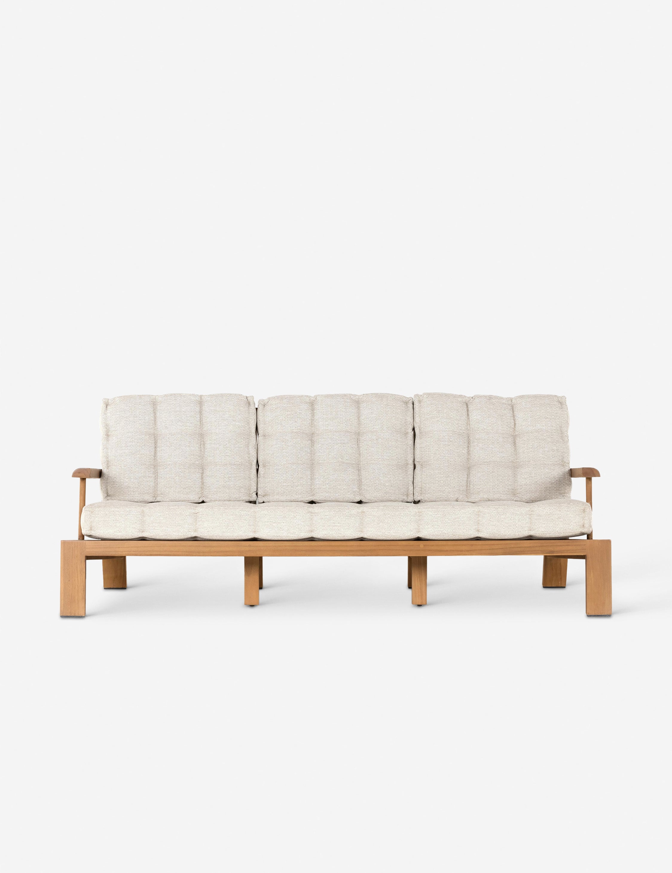 Amabel Water-Resistant Indoor Outdoor Sofa - Comfortable Patio, Deck, Poolside, and Garden Lounge Furniture for Relaxing Outdoors