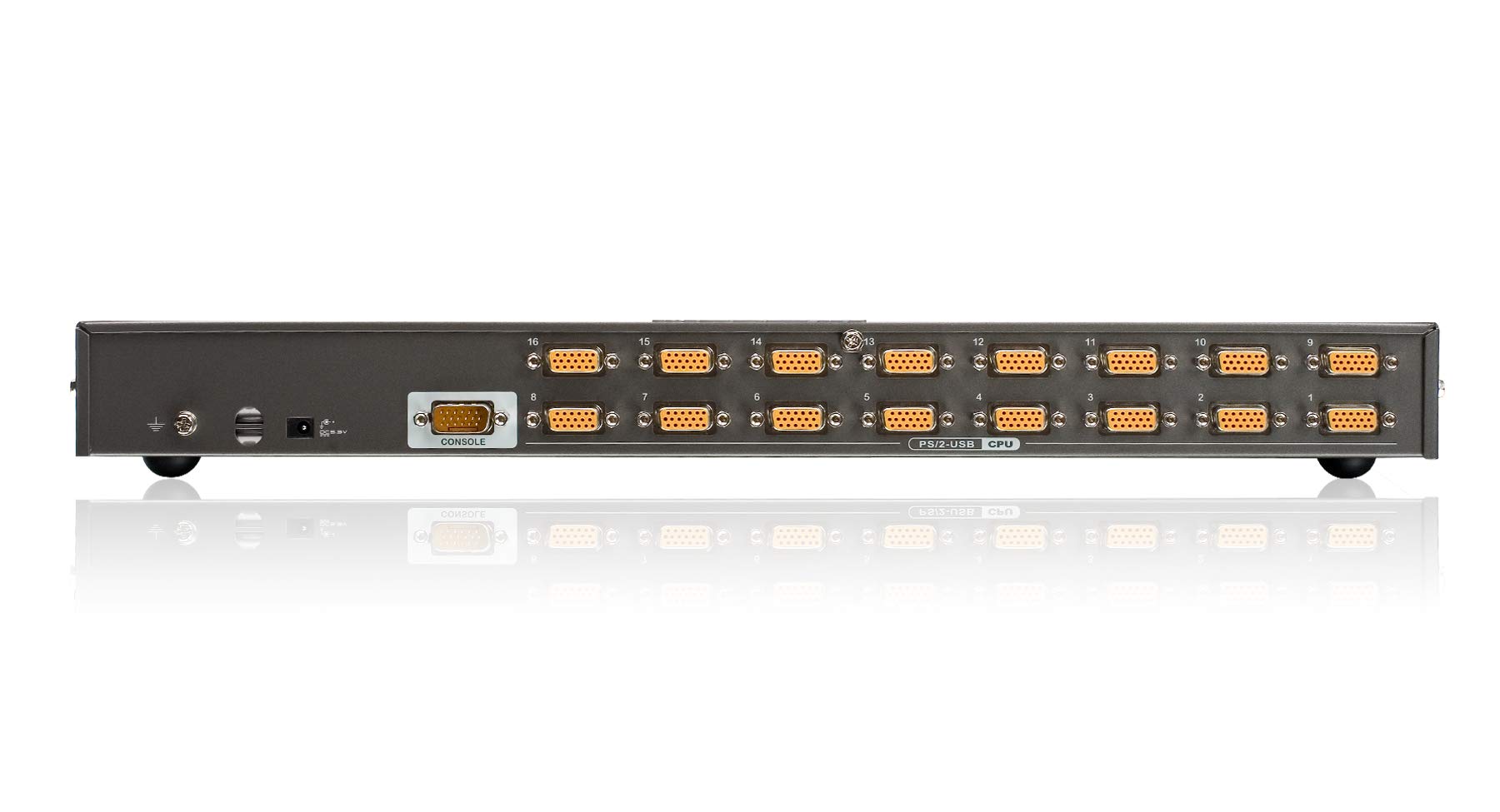 IOGEAR 16-Port USB PS/2 Combo KVM Switch with Cables - TAA Compliant - Control Multiple Computers from One Keyboard/Mouse/Monitor - Ideal for Server Rooms, Data Centers & Office Workstations