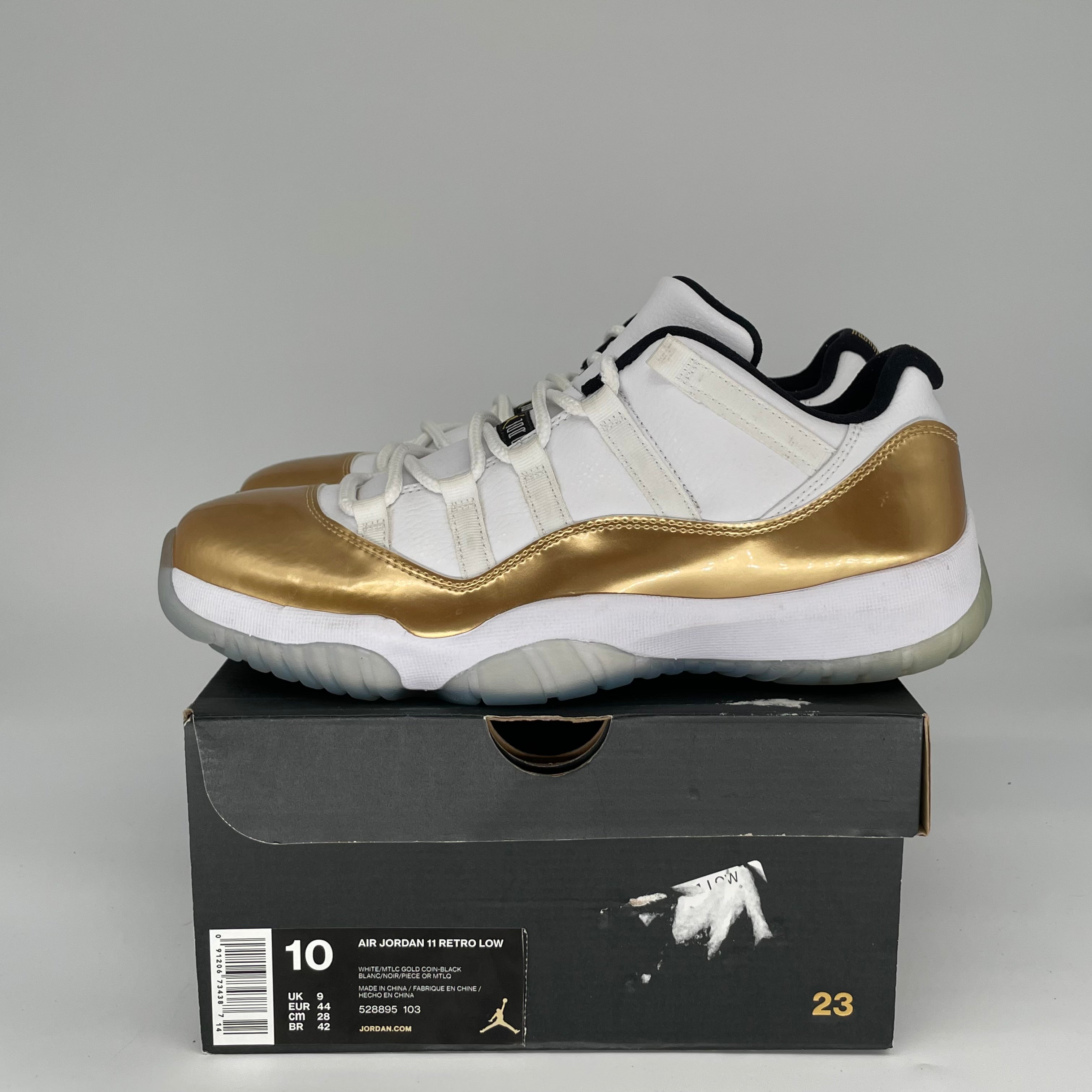 Air Jordan 11 Low Closing Ceremony Men's Basketball Shoes - Size 10 (White/Black-Concord) 528895-103 - Perfect for Casual Wear, Sports & Sneaker Collecting