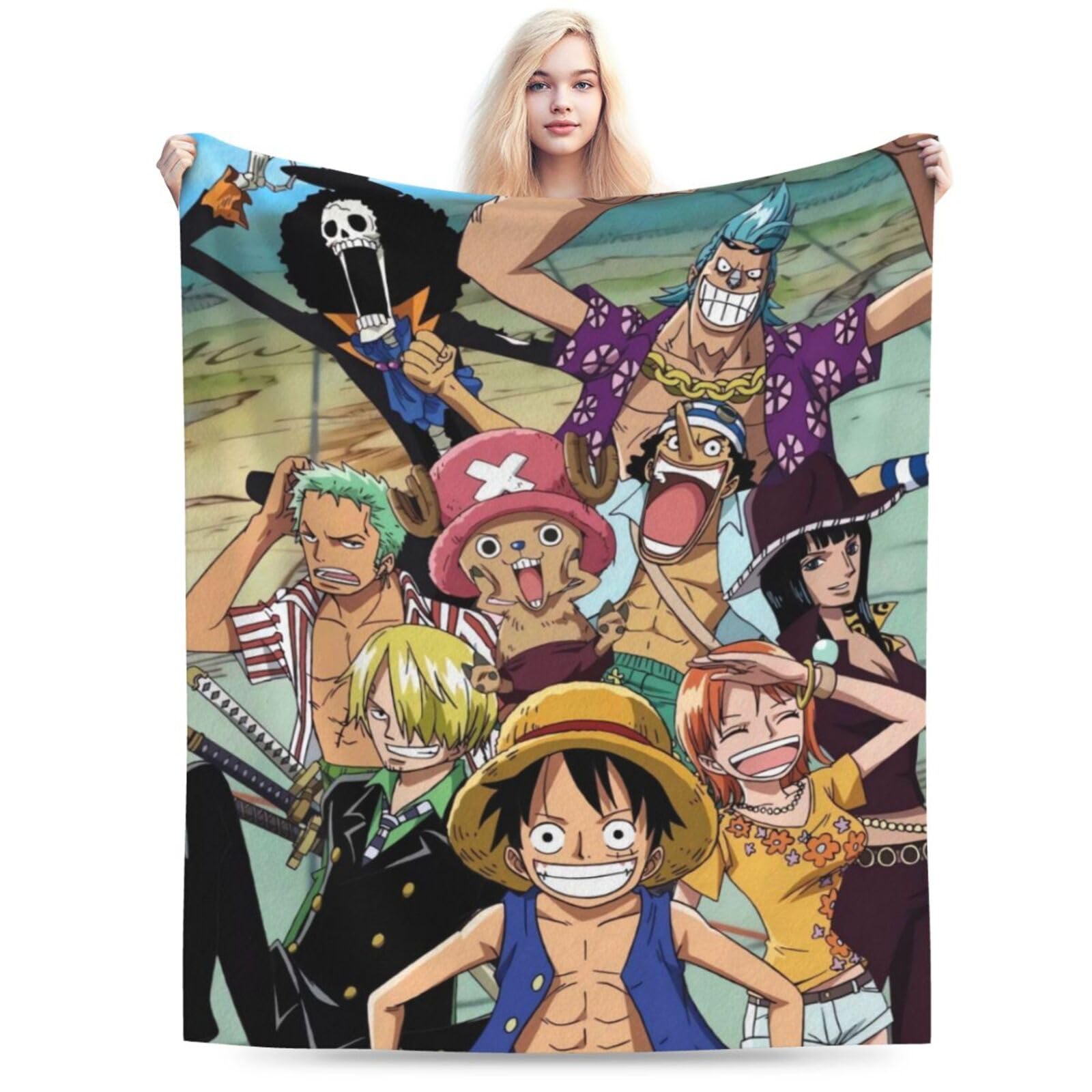 Soft Anime Anti-Pilling Flannel Plush Blanket for Boys & Girls | 60x50 Inch Cozy Throw | Birthday Gift & Autumn Bedding | Perfect for AC Rooms, Movie Nights & Dorm Decor