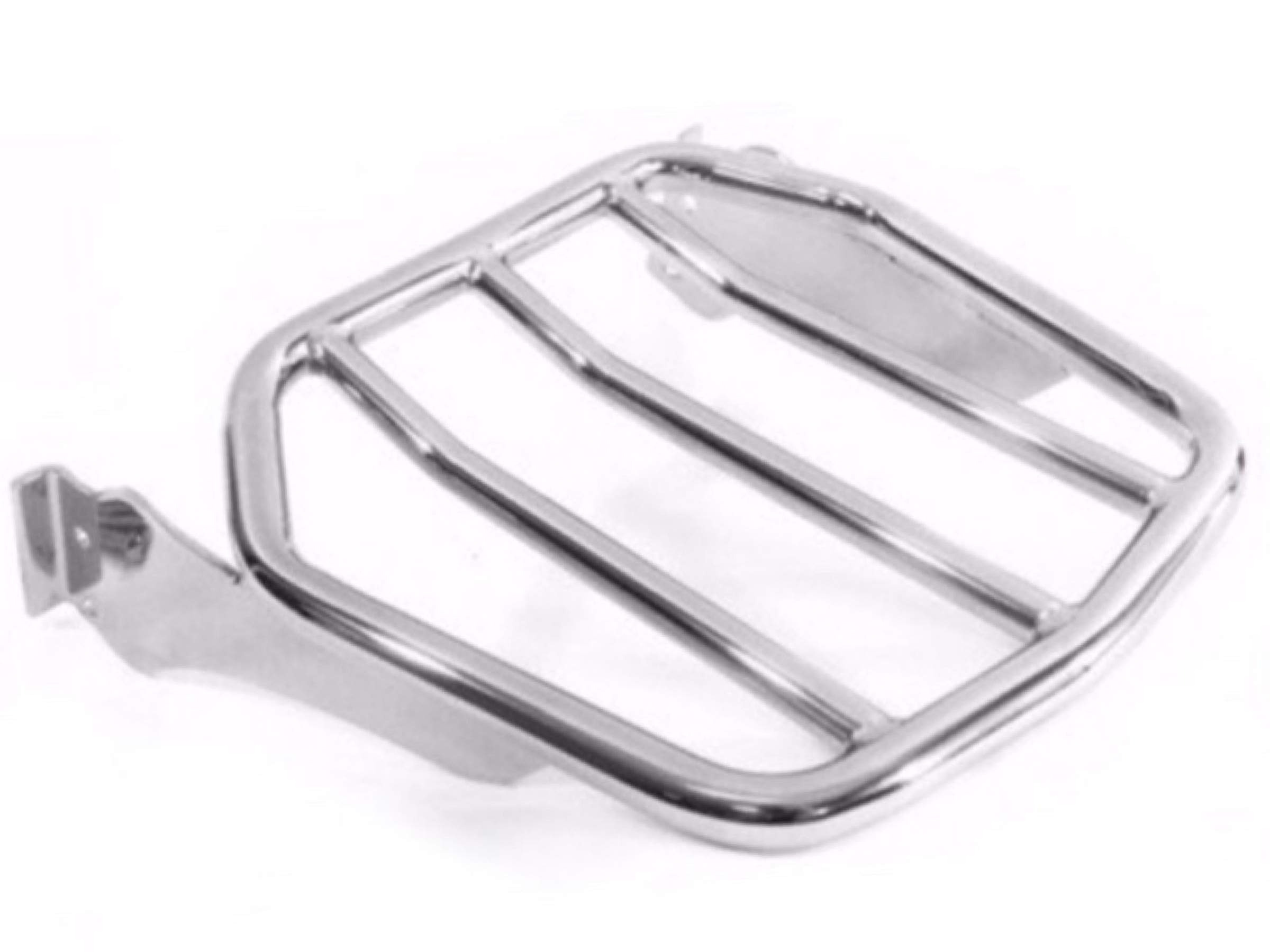 Chrome Rear Luggage Rack & Sissy Bar Backrest for Harley Davidson Softail Fat Boy Lo/Night Train/Cross Bones (2006-2017) - Heavy Duty Motorcycle Carrier for Touring & Road Trips