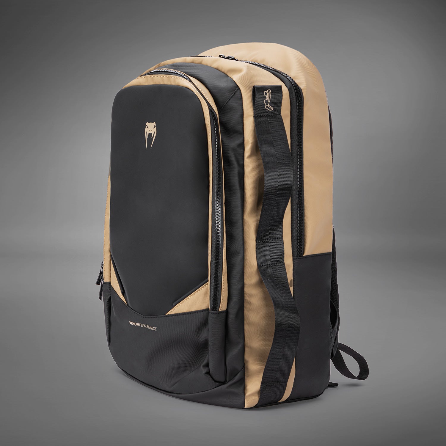 Venum Evo 2 Backpack - Durable MMA & Boxing Gym Bag for Training & Travel - Black/Sand Color - Perfect for Fighters, Athletes & Fitness Enthusiasts