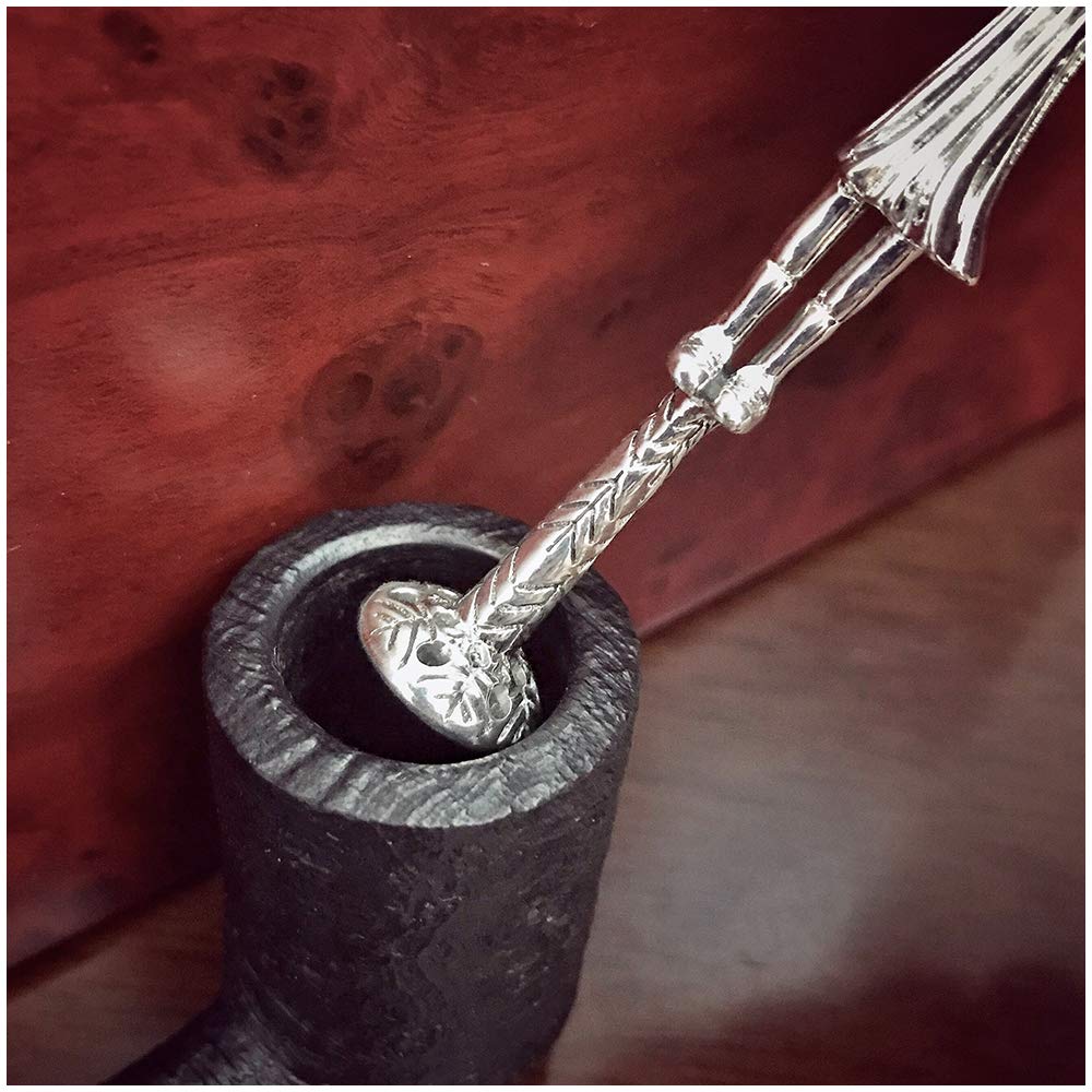 Premium 925 Sterling Silver Tobacco Pipe Tamper Tool - Durable Metal Anti-Extinguishing Pressure Bar for Pipe Cleaning & Maintenance - Perfect for Pipe Smokers & Collectors - Ideal for Home, Office & Outdoor Use