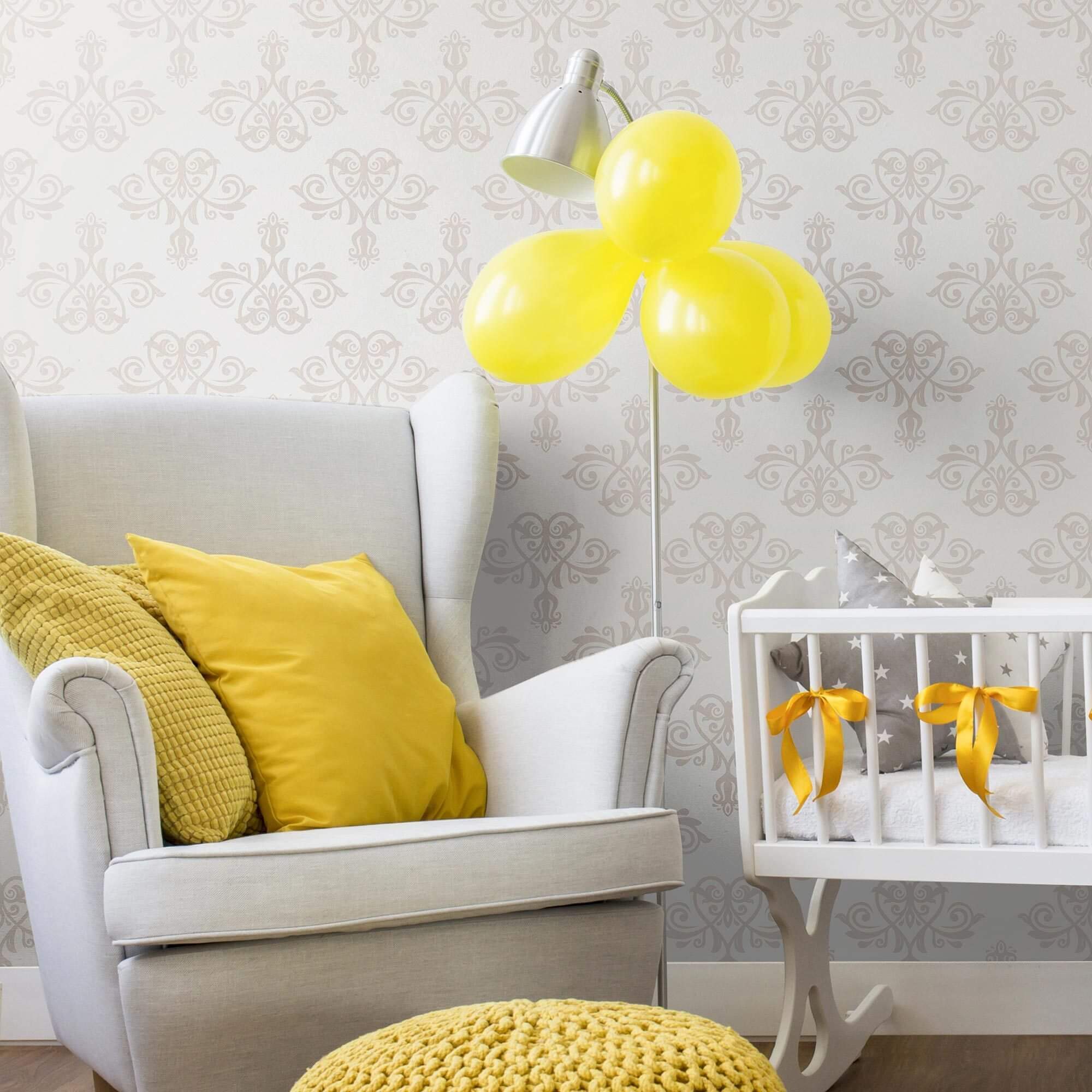 Taupe Damask Peel and Stick Wallpaper - Self-Adhesive Removable Wallpaper for Bedroom, Living Room, Kitchen - Easy to Install & Remove - 6297