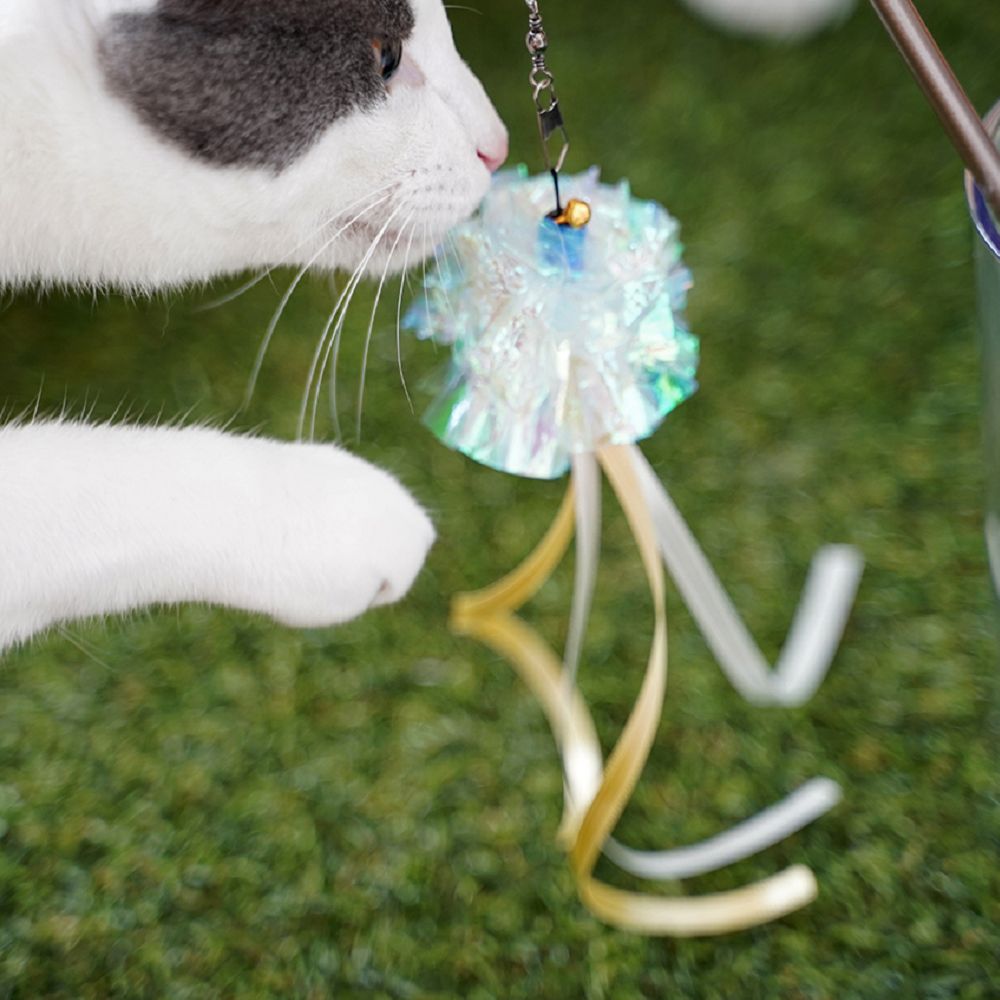 Rustle Ribbon Ball Cat Teaser Toy - Interactive Play Replacement for Kittens & Adult Cats - Perfect for Indoor Exercise & Bonding Time