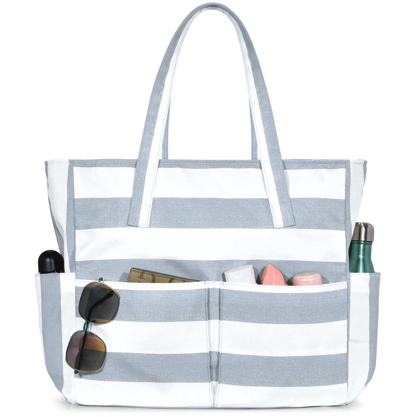 **Oscaurt Large Waterproof Beach Tote Bag for Women - Sandproof Swim Pool Bag with Zipper, Travel & Vacation Essentials - Perfect for Beach Trips, Poolside Lounging & Summer Getaways**