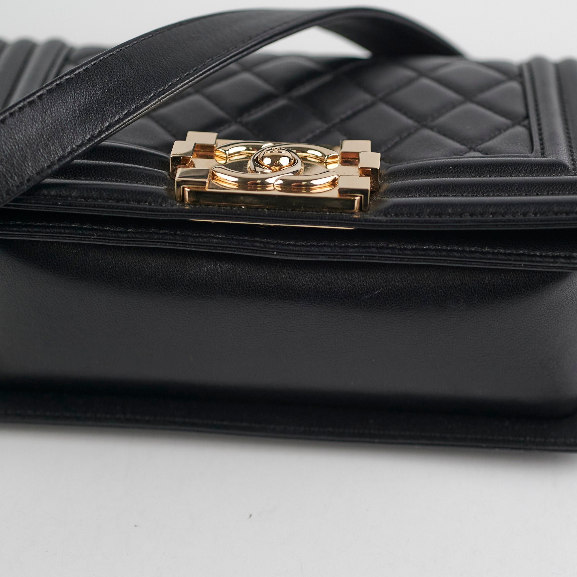 Chanel Small Boy Black Leather Bag - Luxury Designer Handbag for Women | Perfect for Evening Parties, Date Nights & Special Occasions