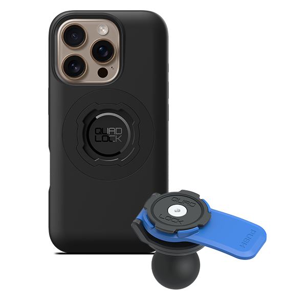1 Ball Motorcycle Phone Mount Kit - Universal Adjustable Handlebar Holder for iPhone & Smartphones - Perfect for GPS Navigation & Hands-Free Riding