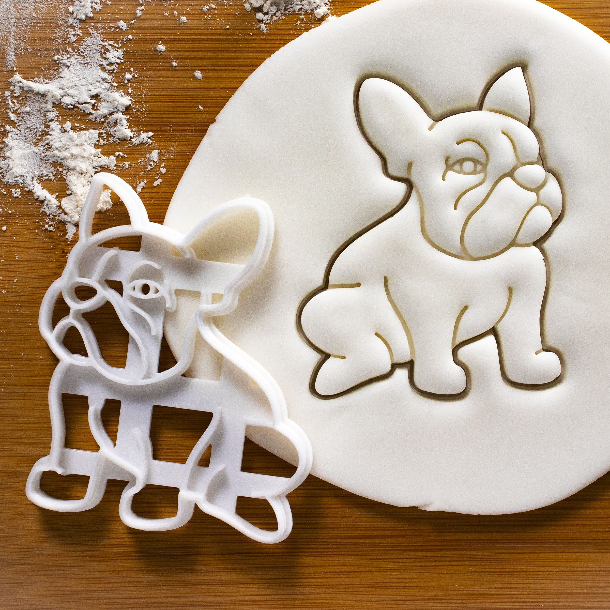 French Bulldog Cookie Cutter - Stainless Steel Dog Bone Shaped Dough Mold for Baking, Cake Decorating, DIY Crafts - Perfect for Birthday Parties, Pet Lovers Gifts, Holiday Treats