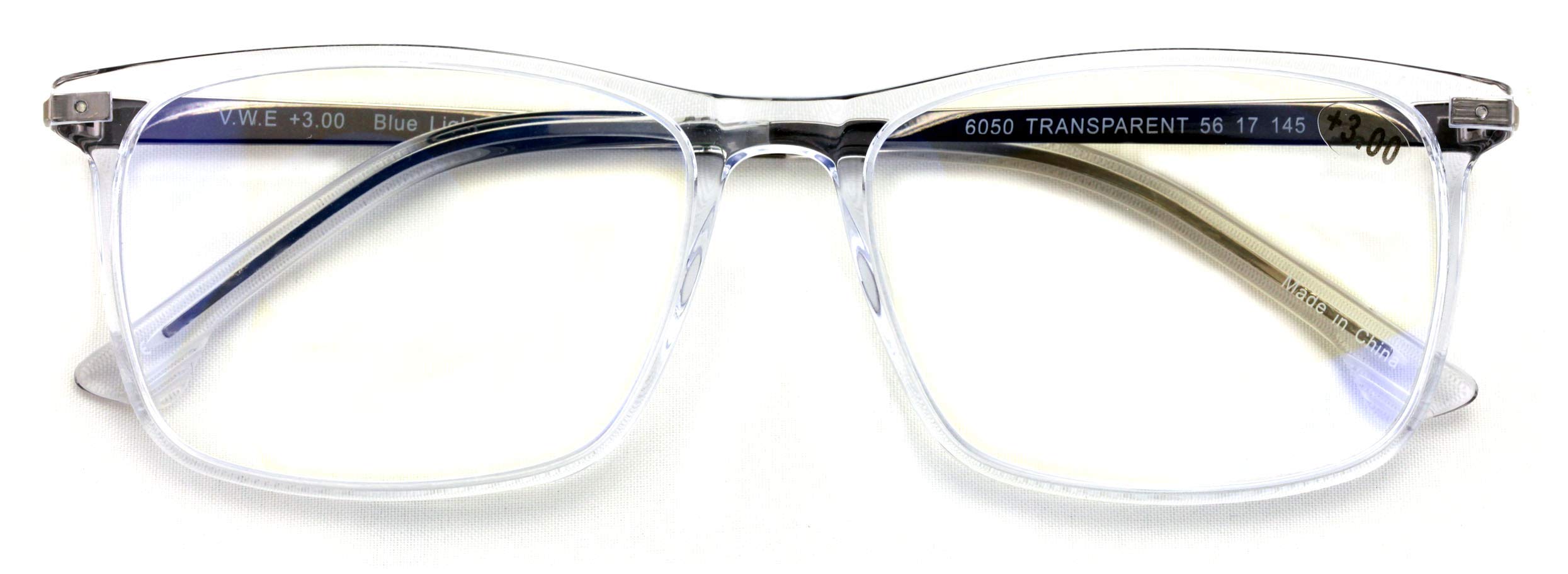 Premium TR90 Rectangular Reading Glasses for Men with Metal Temples - Blue Light Blocking & Anti-Reflective Lenses - Stylish Optical Frames for Work, Reading & Screen Use