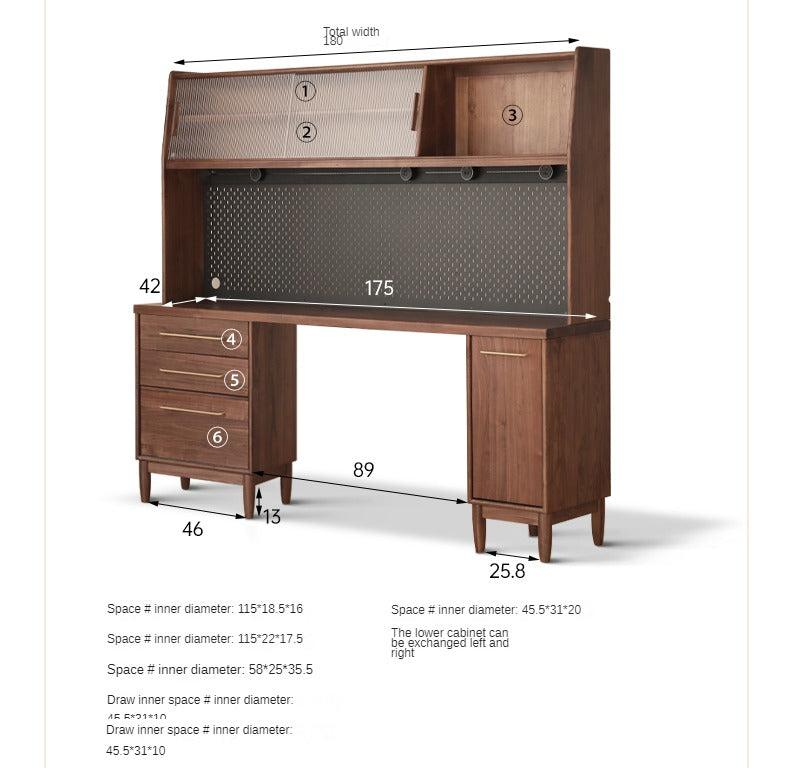 Premium Black Walnut Multi-Function Storage Sideboard - Modern Entryway Console Table with Drawers & Shelves - Perfect for Living Room, Dining Room, or Hallway Organization